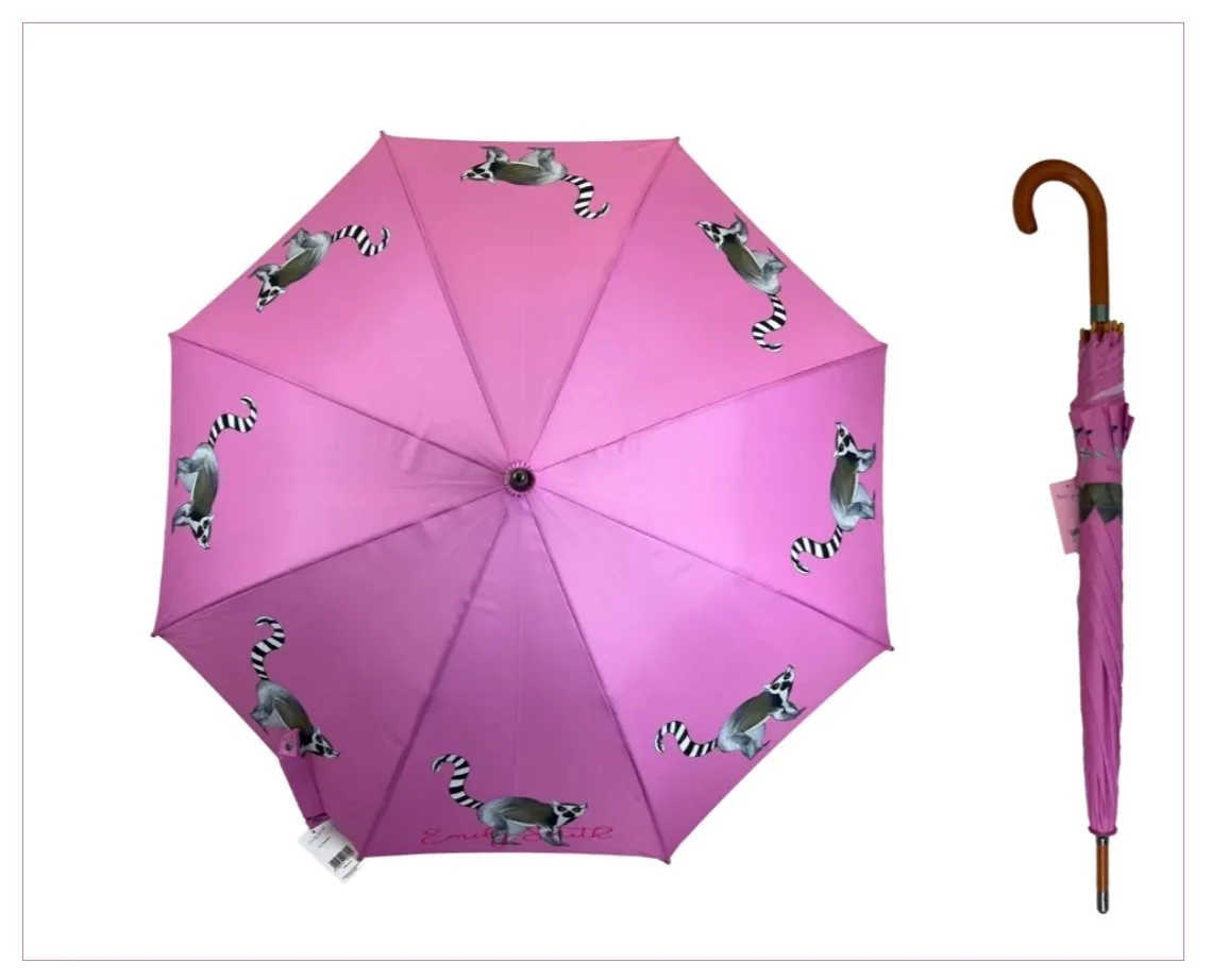 Soake Emily Smith Liv Livvy Pink Lemar Print Large Walk Stick Umbrella Brolley (1).jpg