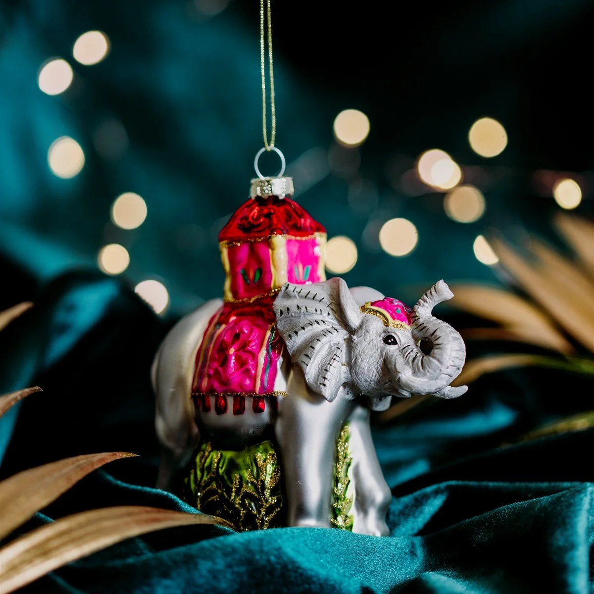 Sass & Belle Glitter Elephant Shaped 3D Bauble Hanging Decoration Christmas Tree LINXM071_A (4).jpg