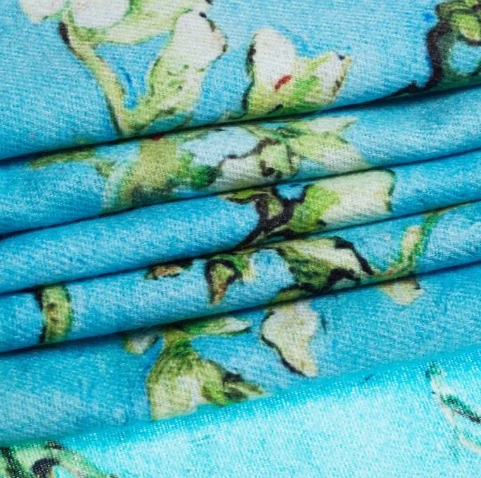 Signare Van Gogh Almond Blossom Pashmina Large Scarf Art 200 x 70cm Fringe Blue SC-PASH-ARTALMOND (3).jpg