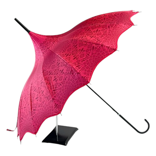 Soake Patterned Pink UV Pagoda Large Walking Stick Boutique Umbrella Brolley Fun BCSPATPIN-1 (2).png