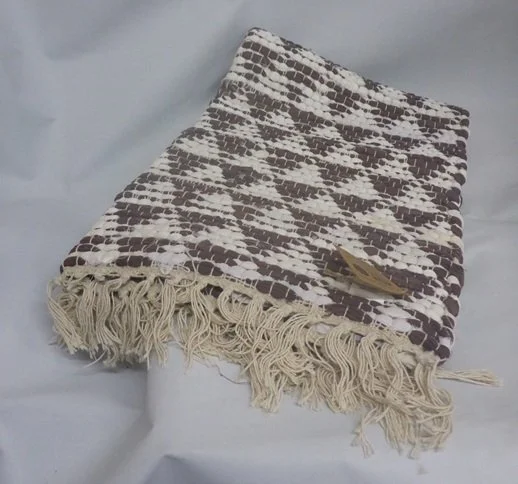 Rag Rug Shared Earth Chindi Brown Cream Boho Weave Cotton Bedroom Room 60 x 90cm ASP2219 (5).JPG