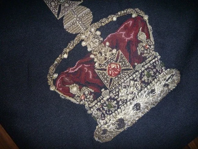 Signare Crown Black Royal Woven Tapestry Flat Tote Shopper Shoulder Bag Fun Gift FLAT-CRWBK (3).JPG