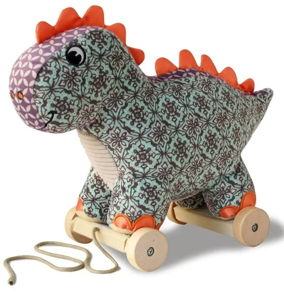 Little Bird Told Me Digley Dinosaur 2 in 1 Pull Along Hug Baby Soft Toy Brown 6m LB3129 (3).jpg