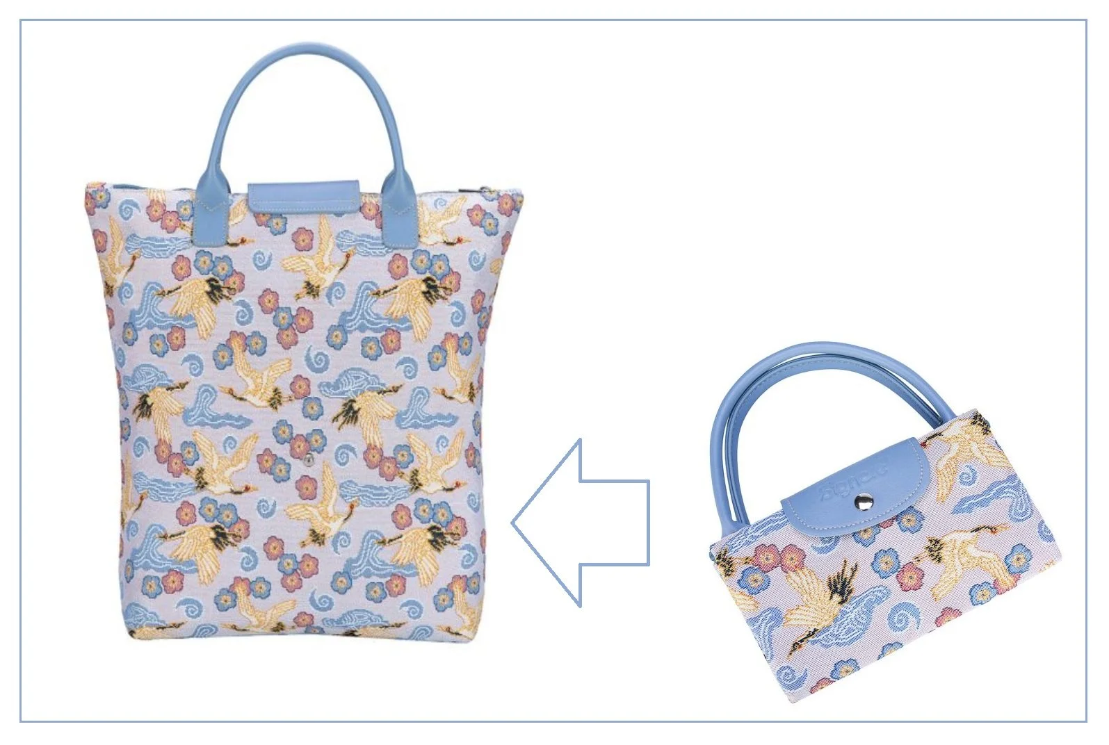 Signare Crane Japanese Bird V&A Tapestry Foldaway Tote Shopping Shopper Bag Blue FDAW-CRANE_4-600x6001 (1).jpg