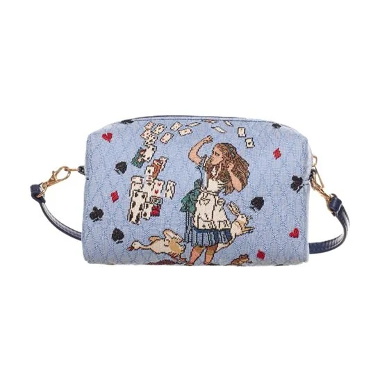 Signare Alice in Wonderland Tapestry Hip Party Small Casual Crossbody Bag Blue HPBG-AIW-CARD Nothing But Cards (1).jpg