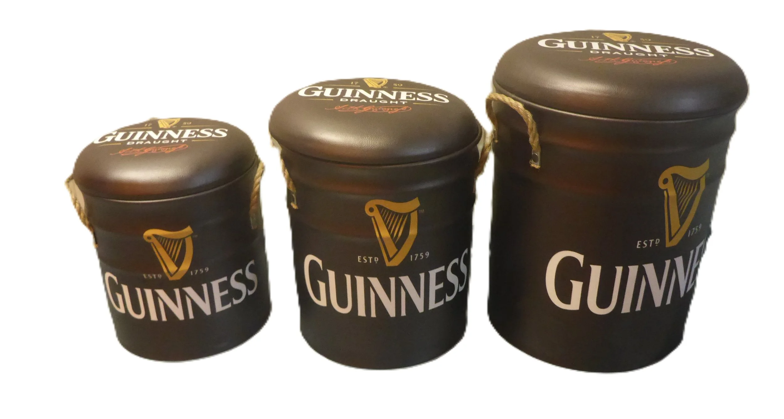 Kozzy Retro Design 2 in 1 Padded Storage Stool - Guinnness