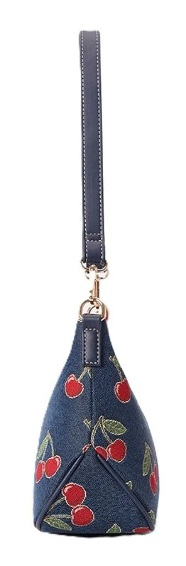 Signare Cherry Tapestry Moon Underarm Crossbody 2 in 1 Bag Dark Blue Navy London MOON-CHERRY-BLUE (3).jpg