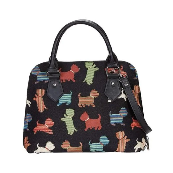 Signare Playful Puppy Dog Tapestry Convertible 2 in 1 Handbag Shoulder Grab Bag CONV-PUPPY (9).jpg