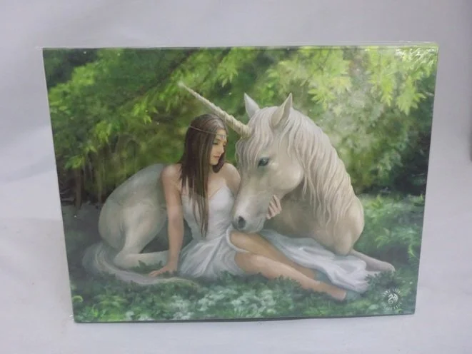 Anne Stokes Small Pure Heart Printed Art Canvas Plaque Decoration 19 cm x 25cm (1).JPG