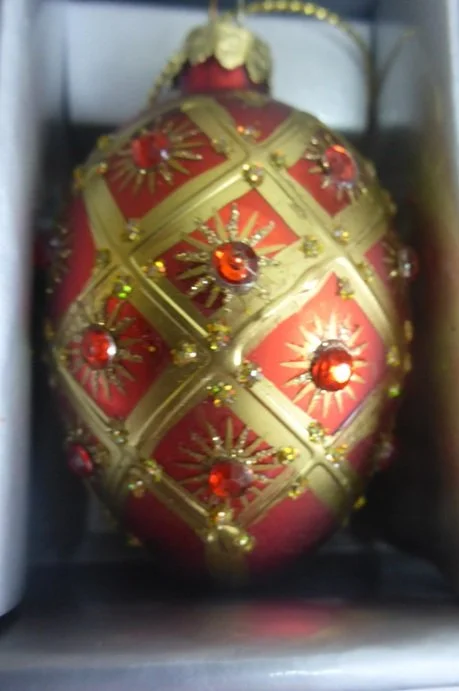 Sass & Belle Red Gold Heirloom Oval Egg Glass Bauble Xmas Tree Decoration Set 4 NGXM136 (8).JPG