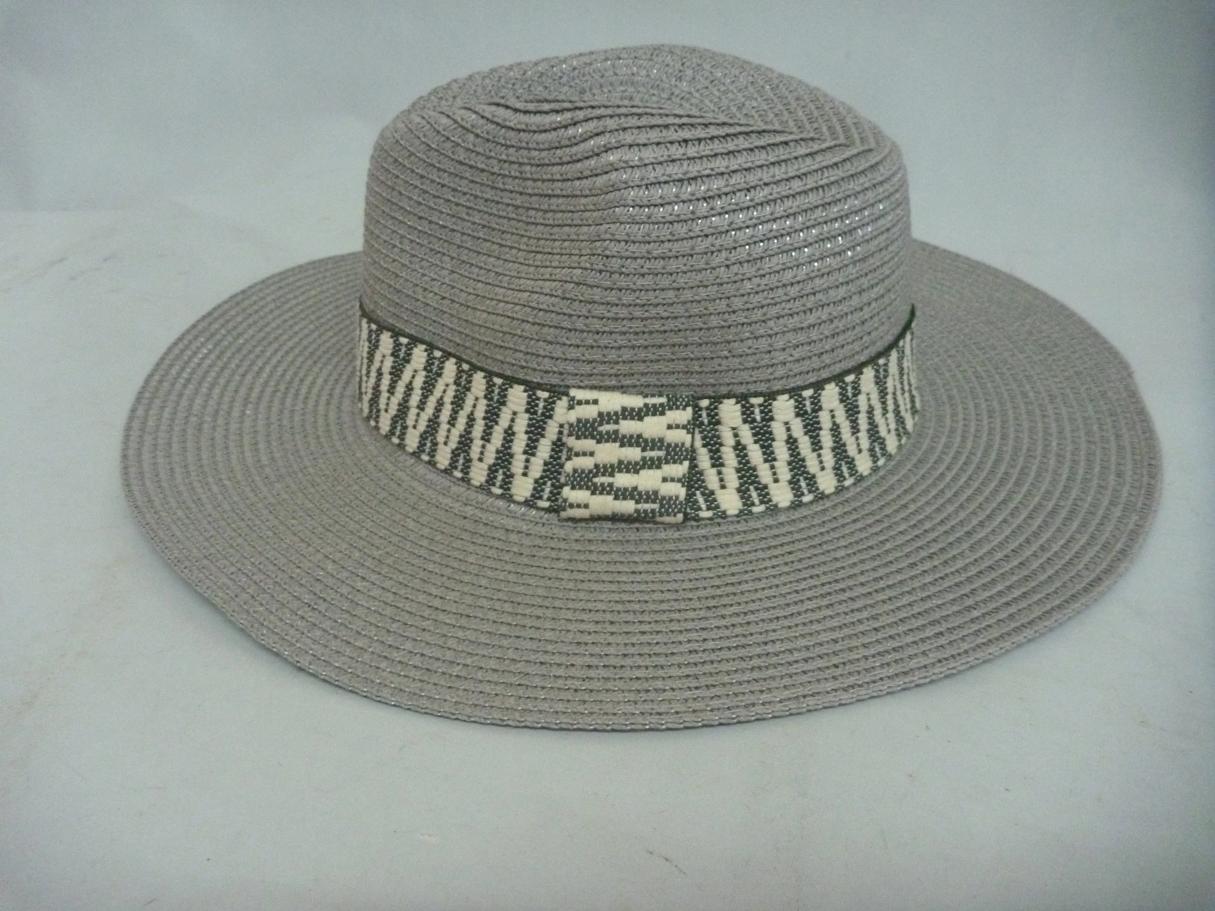 Summer Hat Panama Grey Black Ginger Sage Foldable Roll Up Travel Bag ZigZag Hol 601-360 (3).JPG