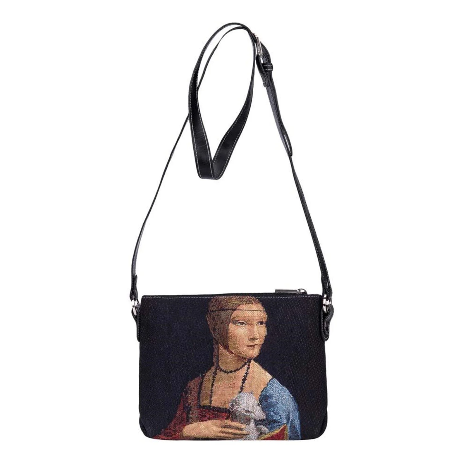 Signare Tapestry Cross Body Shoulder Bag - Lady with an Ermine