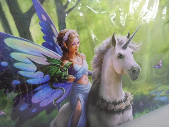 Anne Stokes Realm of Enchantment Small Printed Art Canvas Plaque Decoration 19 cm x 25cm WP_39815 (5).JPG