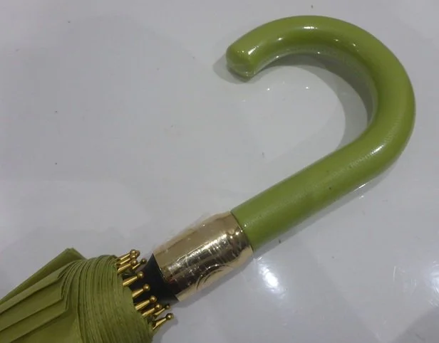 Soake Colour Change Avocado Green Large Walk Stick Classic Umbrella Gift Brolley EDSCCAVO (3).JPG