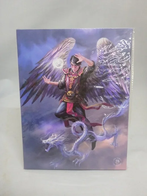 Anne Stokes Air Element Wizard Small Printed Art Canvas Plaque Decoration 19 cm x 25cm AS_71122 (1).JPG