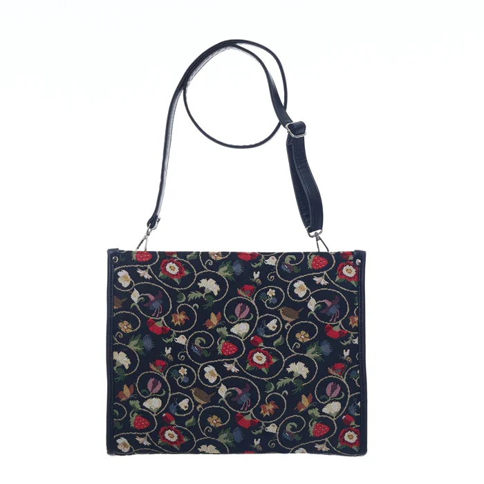 Signare Jacobean Dream Tapestry City Handbag Cross Shoulder Grab Bag Black Fun CITY-JACOB_700x (4).webp