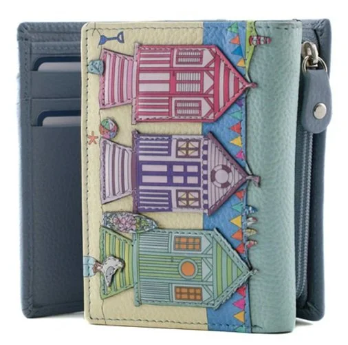 Mala Leather Southwold Tri Fold Midi Purse RFID Protection + Dust Bag Beach Huts 70 3715 (5).jpg