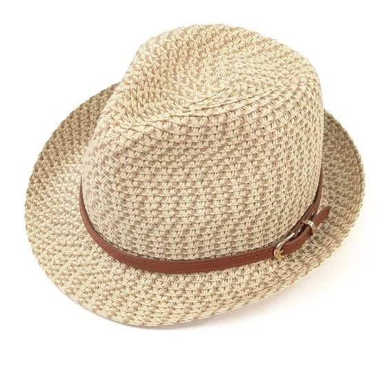 Black Ginger Trilby Hat Brown Mottled Foldable Roll Up Travel Bag Holiday Unisex 601-352 (5).jpg