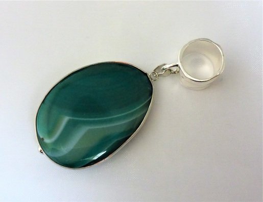 Isabelle Grace Black Ginger Handmade Flower Green Agate Stone Scarf Jewellery (3).JPG