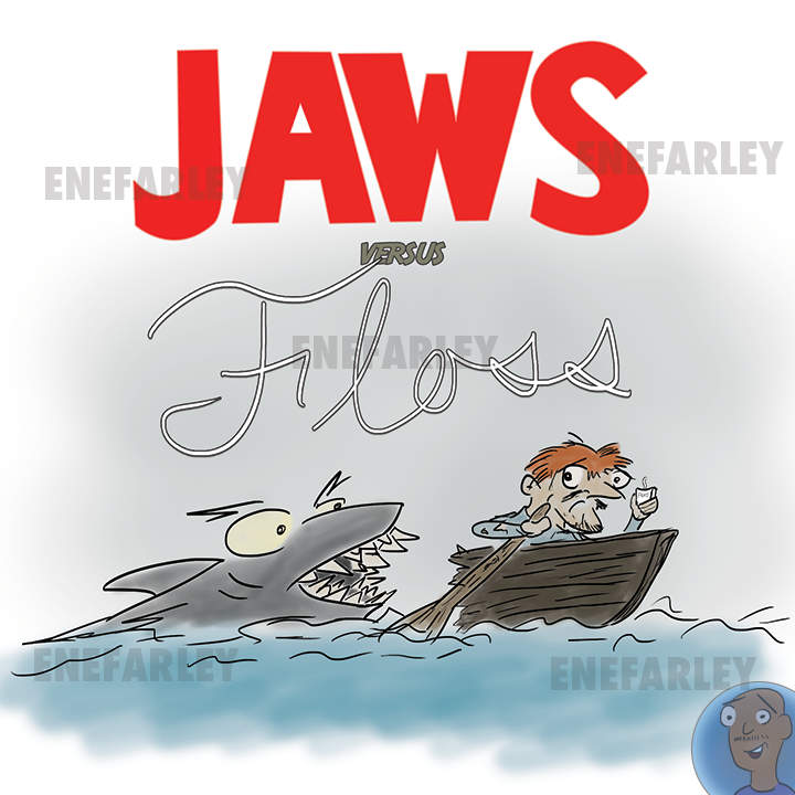 JAWS vs. FLOSS - Conceived and Illustrated by Ian Farley