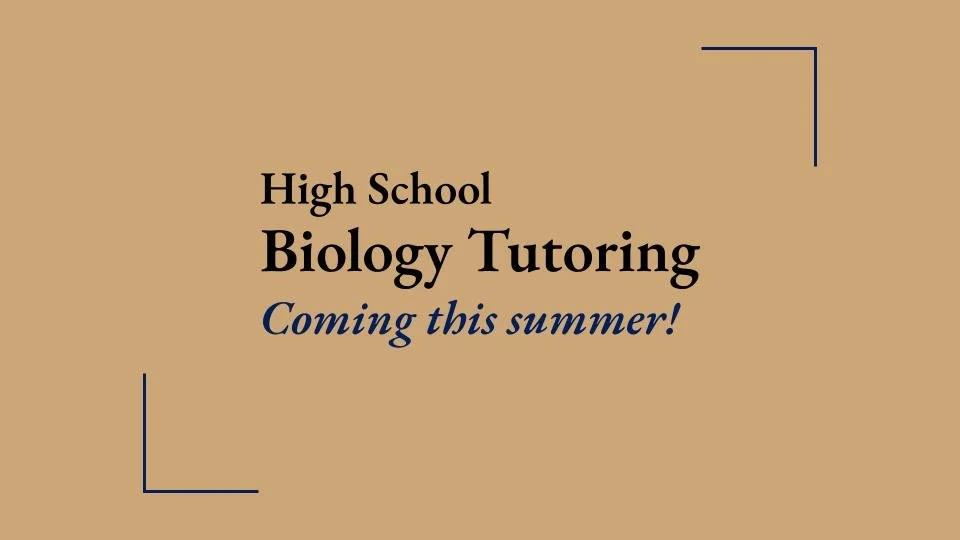 High School Biology Tutoring
