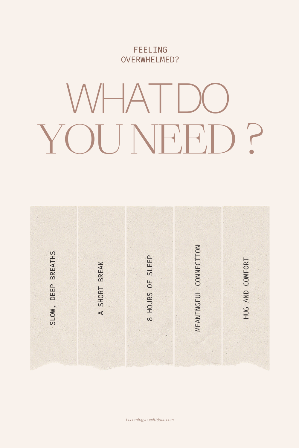 Feeling overwhelmed? What do you need?