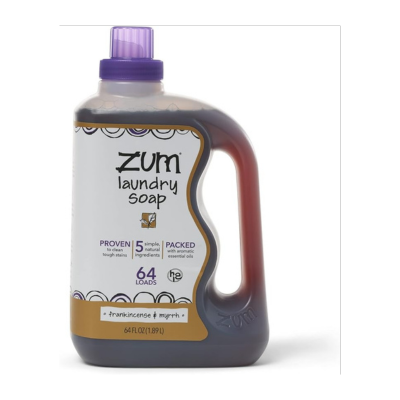 Photo of a frankincense & myrrh scented laundry soap