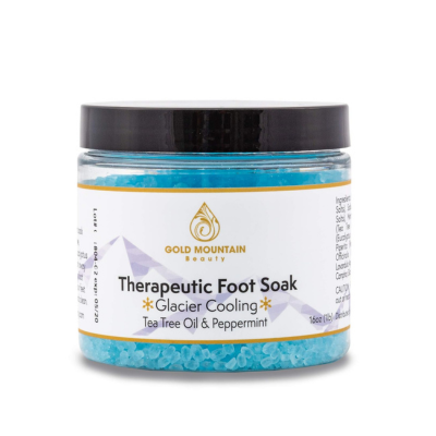 Photo of foot soak with tea tree oil peppermint oil and epsom salt