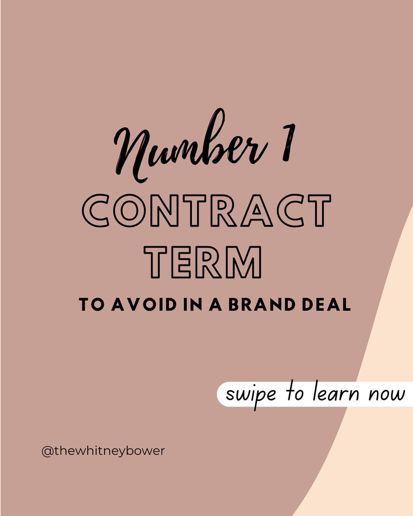 The clause in brand deals that I never agree to and always re-negotiate for my clients. 

You hold the power in these agreements, you never have to sign that agreement as-is. 

✨Now, go on with your bad selves. ✨ #contractlawyer #trademarklawyer #bra