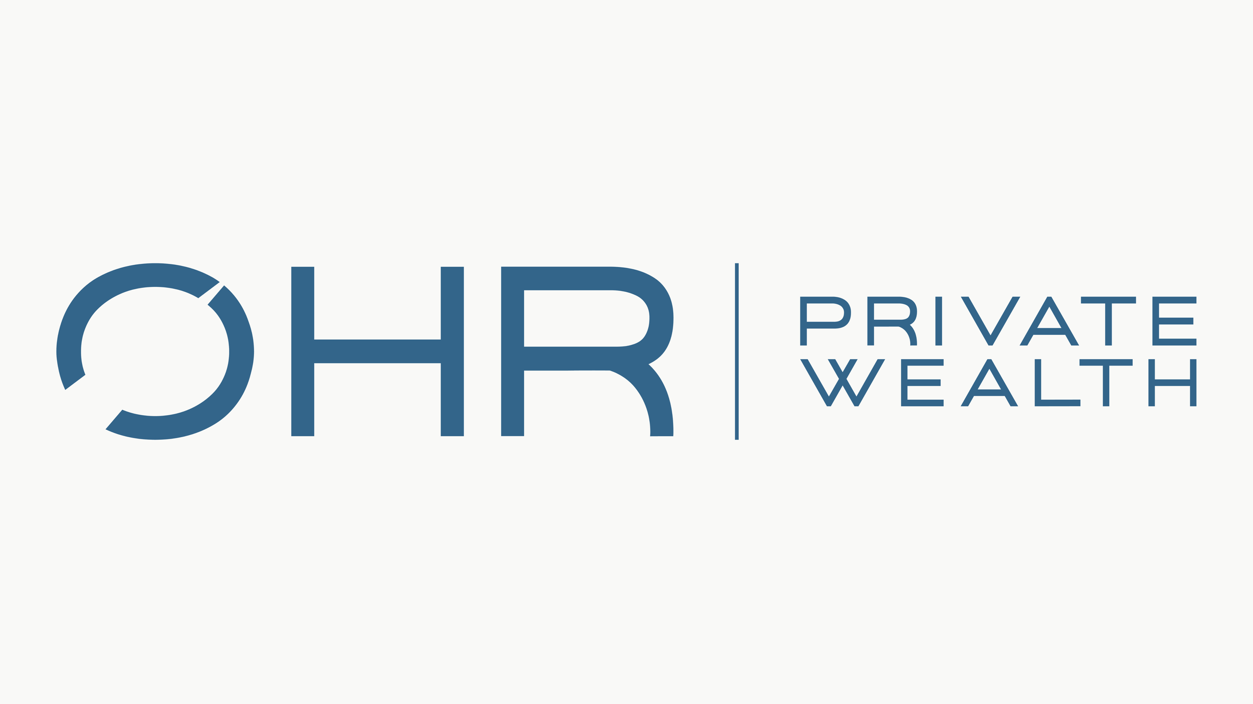 Logo for OHR Private Wealth with the letters 'OHR' and the words 'Private Wealth' in blue font.