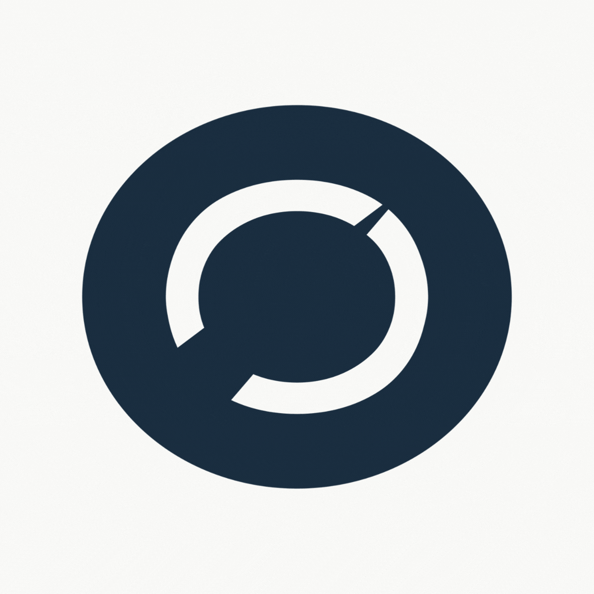 Loading or buffering icon, a circular graphic with a segment missing, gray and white in color.