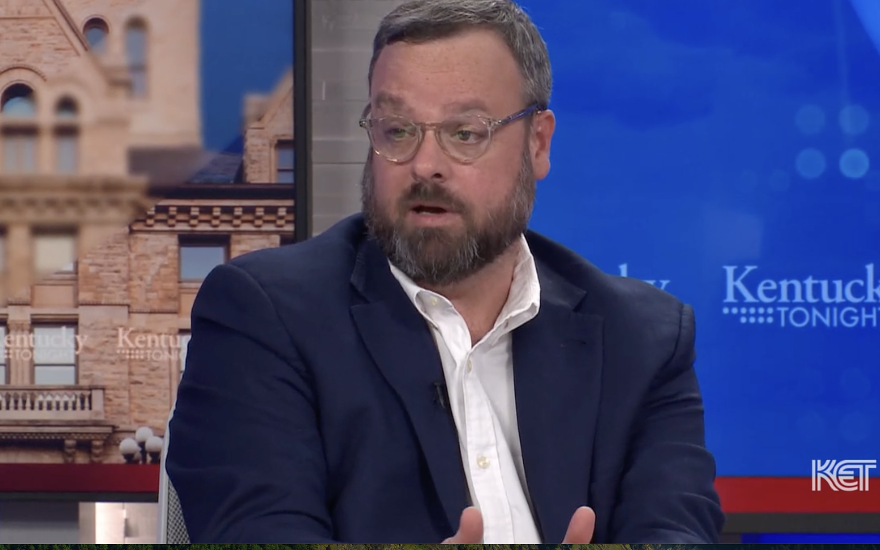 Jared Smith speaks on Kentucky Educational Television Kentucky Tonight Political Show