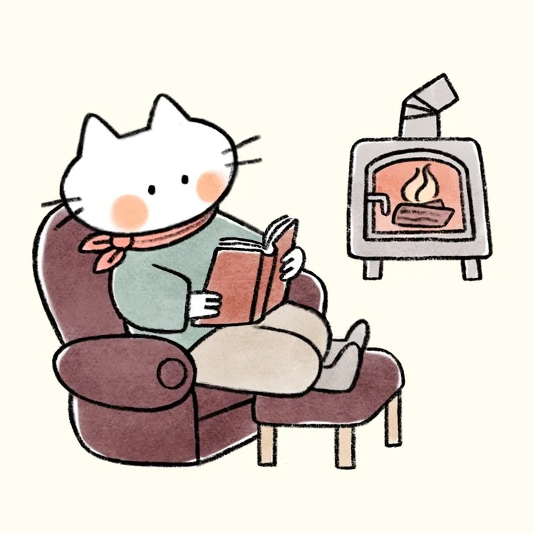 🩵✨My favorite winter activity (short of being able to hibernate) 📚