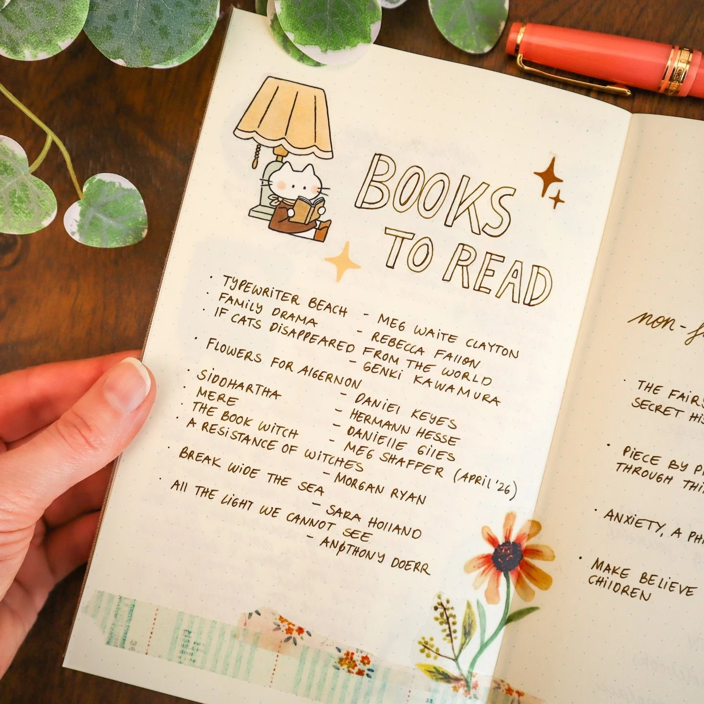 📚 If you&rsquo;re looking for a comfy way of breaking in a journal, may I suggest creating a list of books you wanna read ☺️