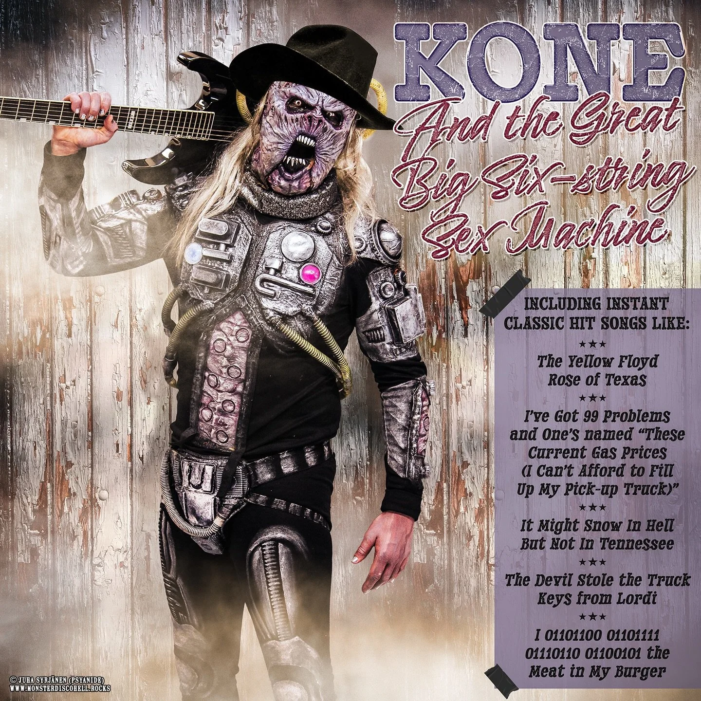 🚨 BREAKING NEWS! 🚨 You never asked for this, you never wanted this, but you know you need it! Later this year KONE will finally release his first ever country music solo album called &rdquo;KONE AND THE GREAT BIG SIX-STRING SEX MACHINE&rdquo; and M
