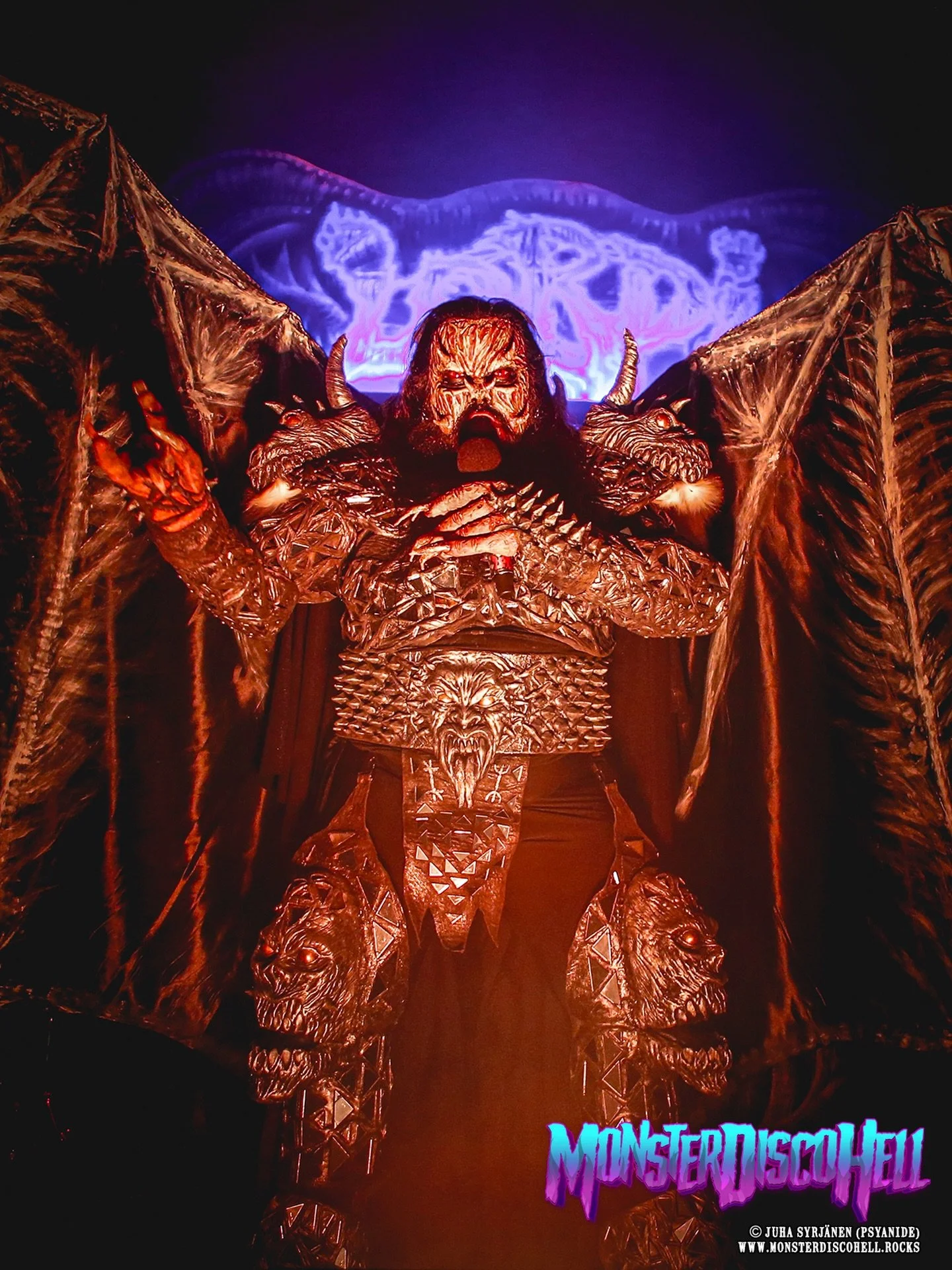 We were missing a Mr. Lordi pic this week, so hey, here we go! Happy Saturday and weekend, maniacs!  For today, let&rsquo;s have this previously unused shot of those incredible new wings that were introduced during the Limited Tour &rsquo;25 - First 