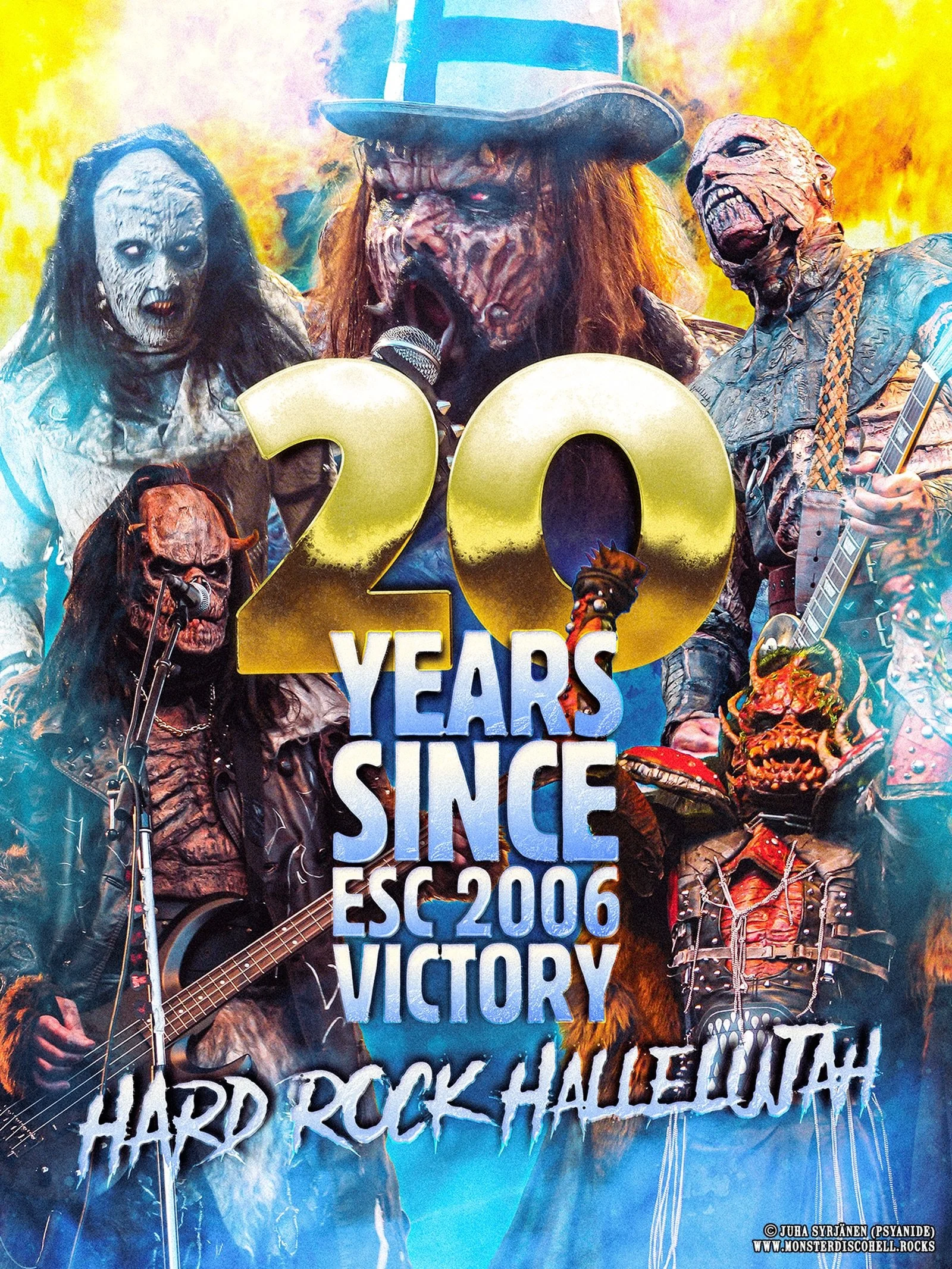 Today marks exactly 20 years since heaven was on fire and hell froze over when Lordi won the Eurovision Song Contest 2006 with Hard Rock Hallelujah in Athens, Greece on May 20th 2006! Can&rsquo;t believe it&rsquo;s been 20 years, I still remember eve