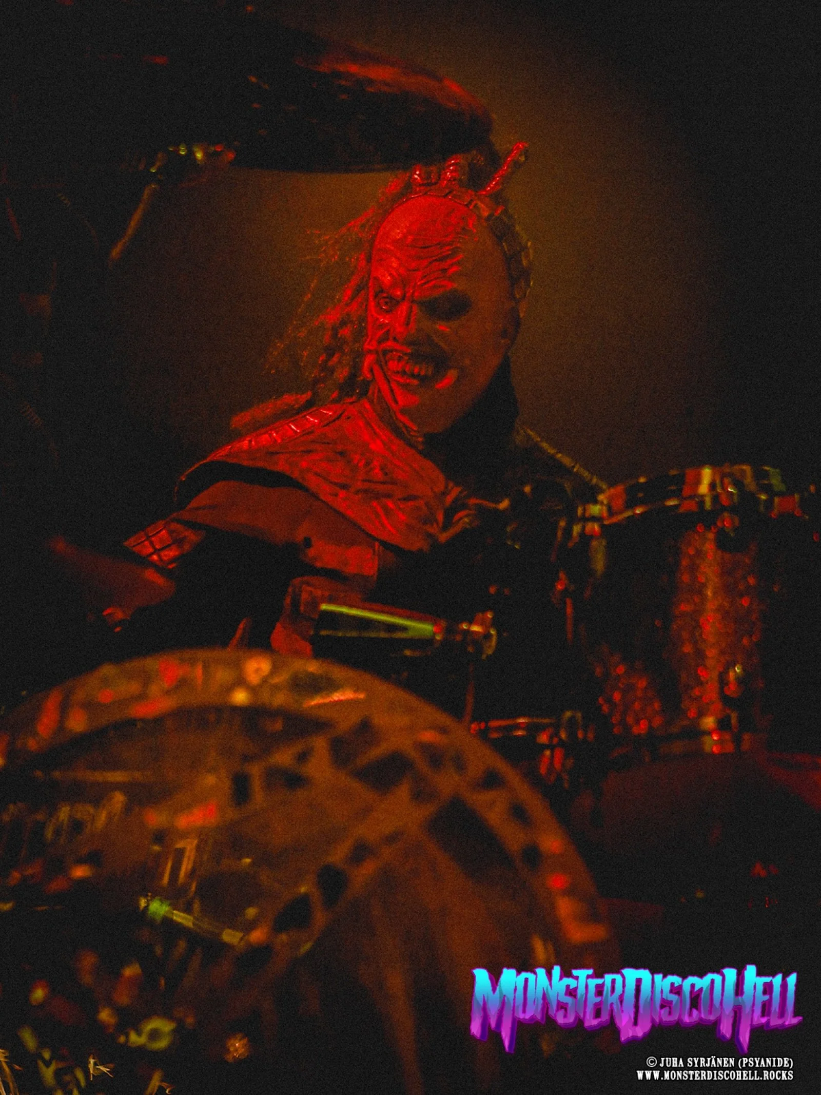 This new week and new Manaday starts with this previously unused doomy and gloomy, atmospheric shot of the Minister of Sinister behind his drum set at Tavara-asema, Tampere on March 21st 2025. So, The Arockalypse 20th anniversary summer festival seas