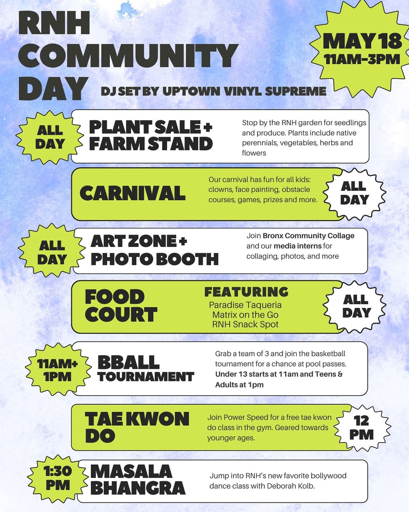 Just six days until Community Day 🌻🎨🎉
From Bollywood dancing to basketball tournaments, a carnival and plant sale, there is something for everyone.

Grab your neighbors and celebrate with us on May 18th