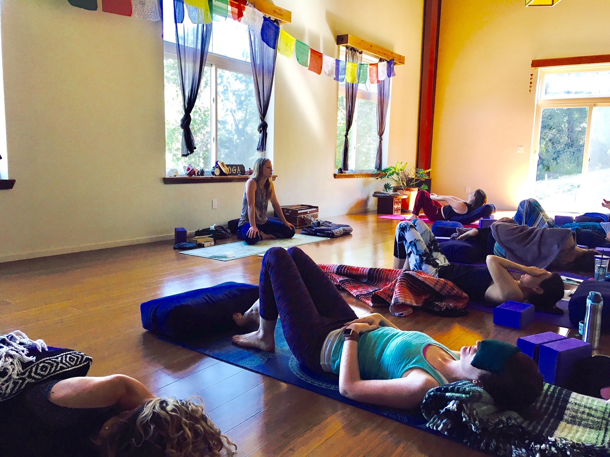 Dr. Casie Danenhauer Humble teaching a yoga class