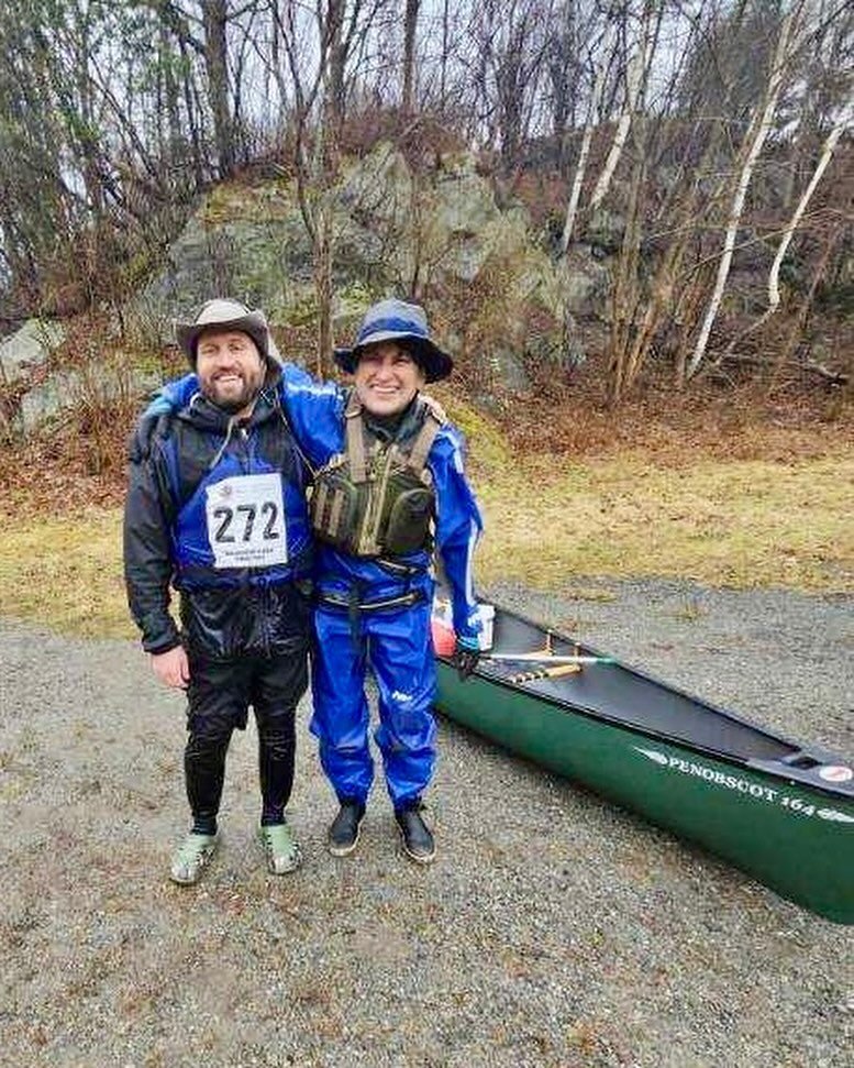 Still reveling in yesterday&rsquo;s Kenduskeag Stream canoe race! Got to team up with my great nephew Joshua DeRaspe- I can&rsquo;t tell if we got our asses kicked or kicked ass but we did have a blast! We made friends with lots of rocks (both the ca