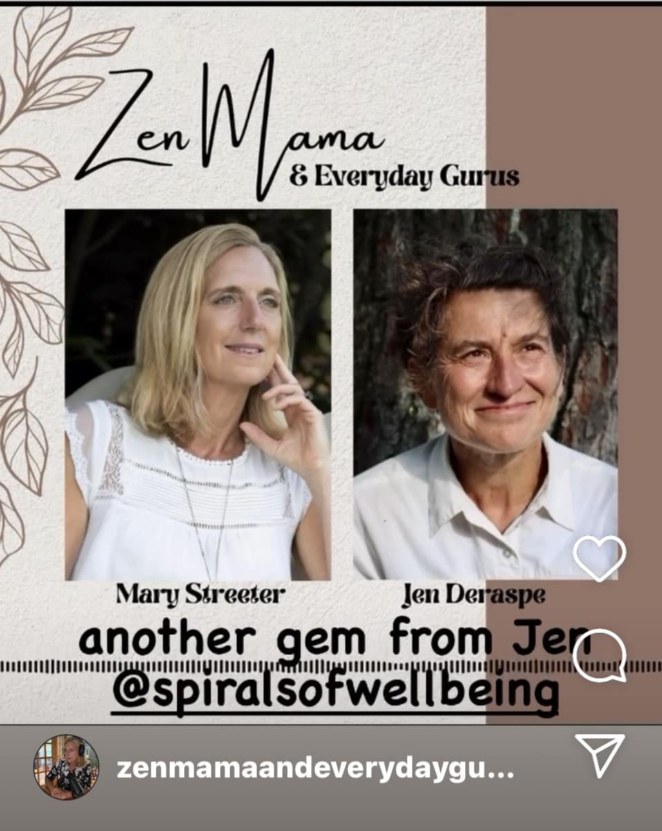 Grateful for the opportunity to reflect and contemplate this life with podcaster extraordinaire Mary Streeter through her podcast Zen Mamma and Everyday Gurus- she&rsquo;s a gift to the world- perhaps this conversation will bring you support and idea