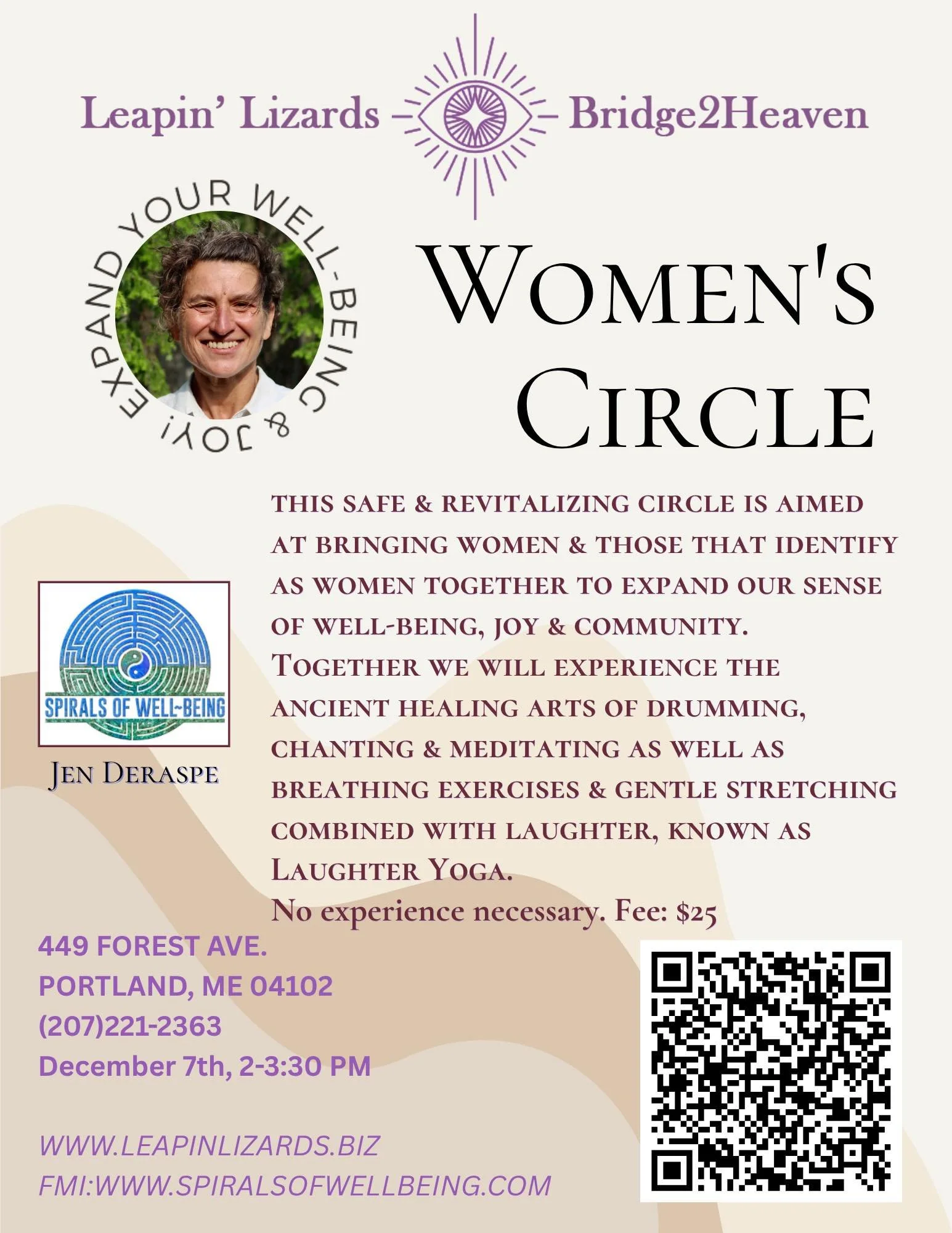 Join me this Sunday for relief, release, community and connection- 💟☮️🕉️☯️