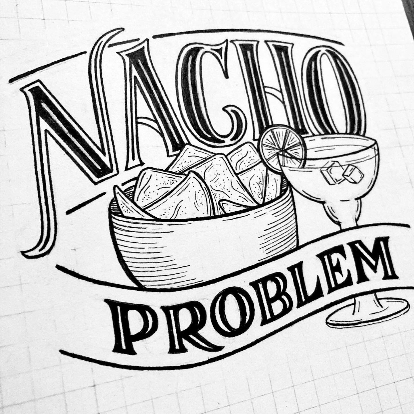 Happy Cinco de Mayo! Leave it for Monday, it&rsquo;s nacho problem!
#letteringpuns #oklahomaletterer #itsthefreakinweekend