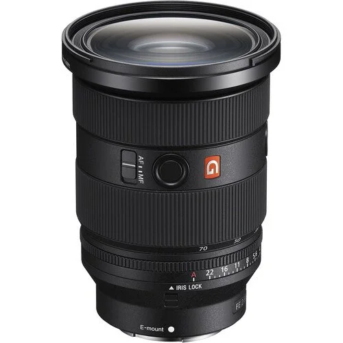 Sony 24mm - 70mm F2.8 GM II lens, designed for high-quality photography with a wide aperture for low-light performance.