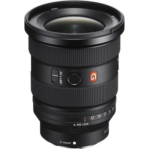 Sony 16-35mm F2.8 GM II lens displayed on a neutral background, showcasing its sleek design and advanced optics.