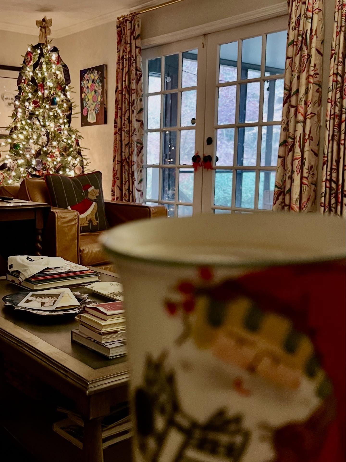 One of my favorite things of this time of year is moving my quiet time to this spot. Having the tree be the light in the room while I read and have that first glorious cup of coffee. My tree is not live - I&rsquo;m trying not to use the word fake- be