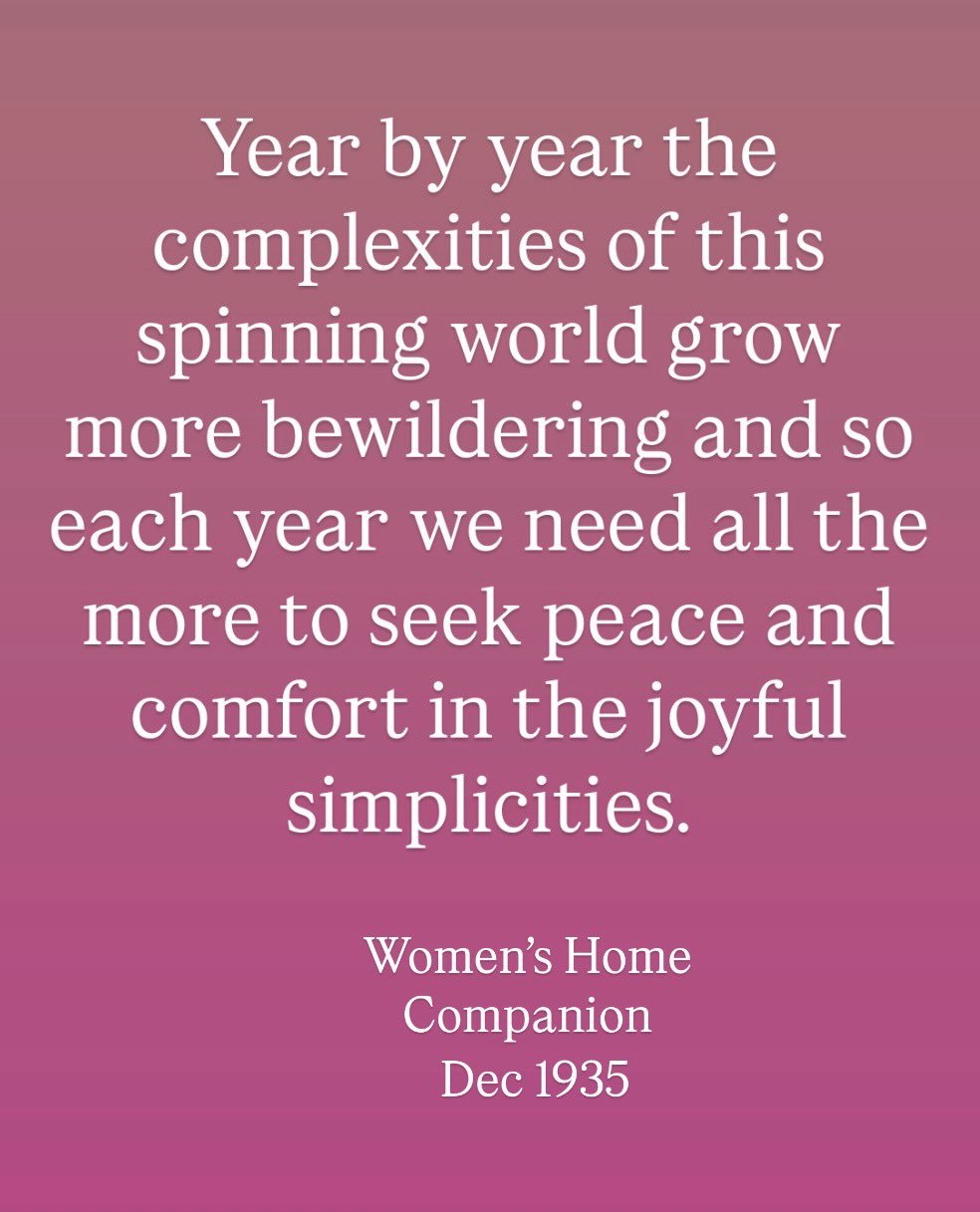 I read this quote this morning and while it originated in 1935 I can&rsquo;t help but think how applicable it is today💚
Looking ahead to a hunkered inside day full of joyful piddling (one of my favorite pastimes) including some reading, DIYing, maki