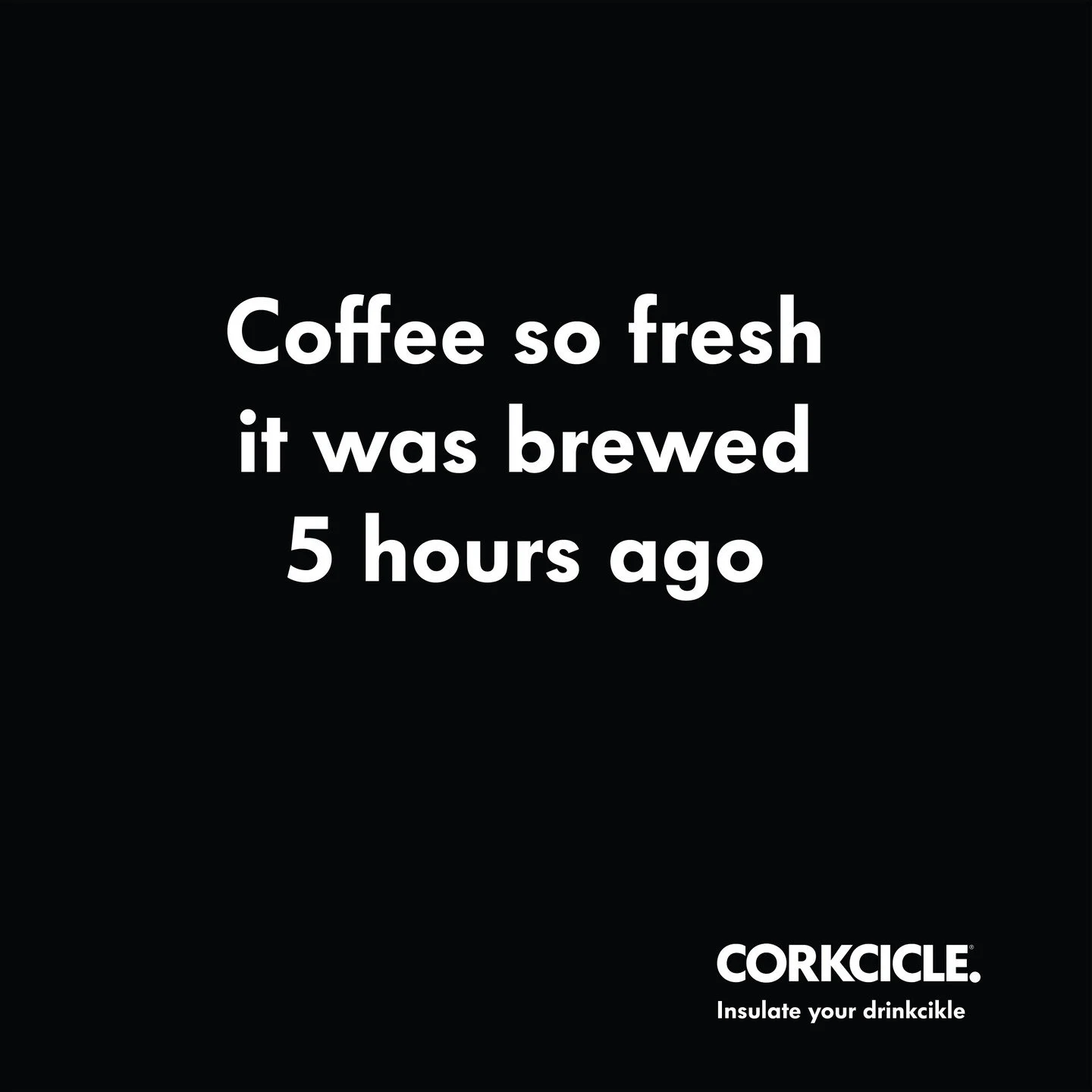 Brand: @corkcicle | Idea: Their cups insulate like really well | Tagline: Insulate your drinkcicle