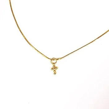 Gold Bubble Cross Necklace